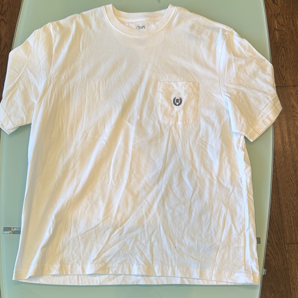 Chaps White Short Sleeve Tee - size XL